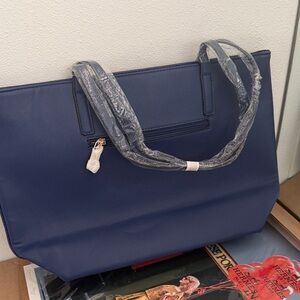 Elegant Blue Tote Bag NWT